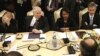 U.S. Defense Secretary Robert Gates and Secretary of State Condoleezza Rice with their Russian counterparts in Moscow in March.