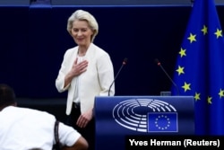 Очільниця Єврокомісії Урсула фон дер Ляєн виголосила промову про стан Європейського Союзу в Європарламенті в Страсбурзі, 16 вересня 2026 року