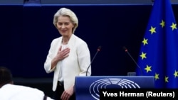 Очільниця Єврокомісії Урсула фон дер Ляєн виголосила промову про стан Європейського Союзу (SOTEU) у Європарламенті в Страсбурзі, Франція, 16 вересня 2026 року