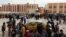 Diplaced Iraqis seeking refuge gather in a residential area on the outskirts of the city of Ramadi after fleeing ongoing battles between the Iraqi Army and antigovernment fighters in Anbar Province. 