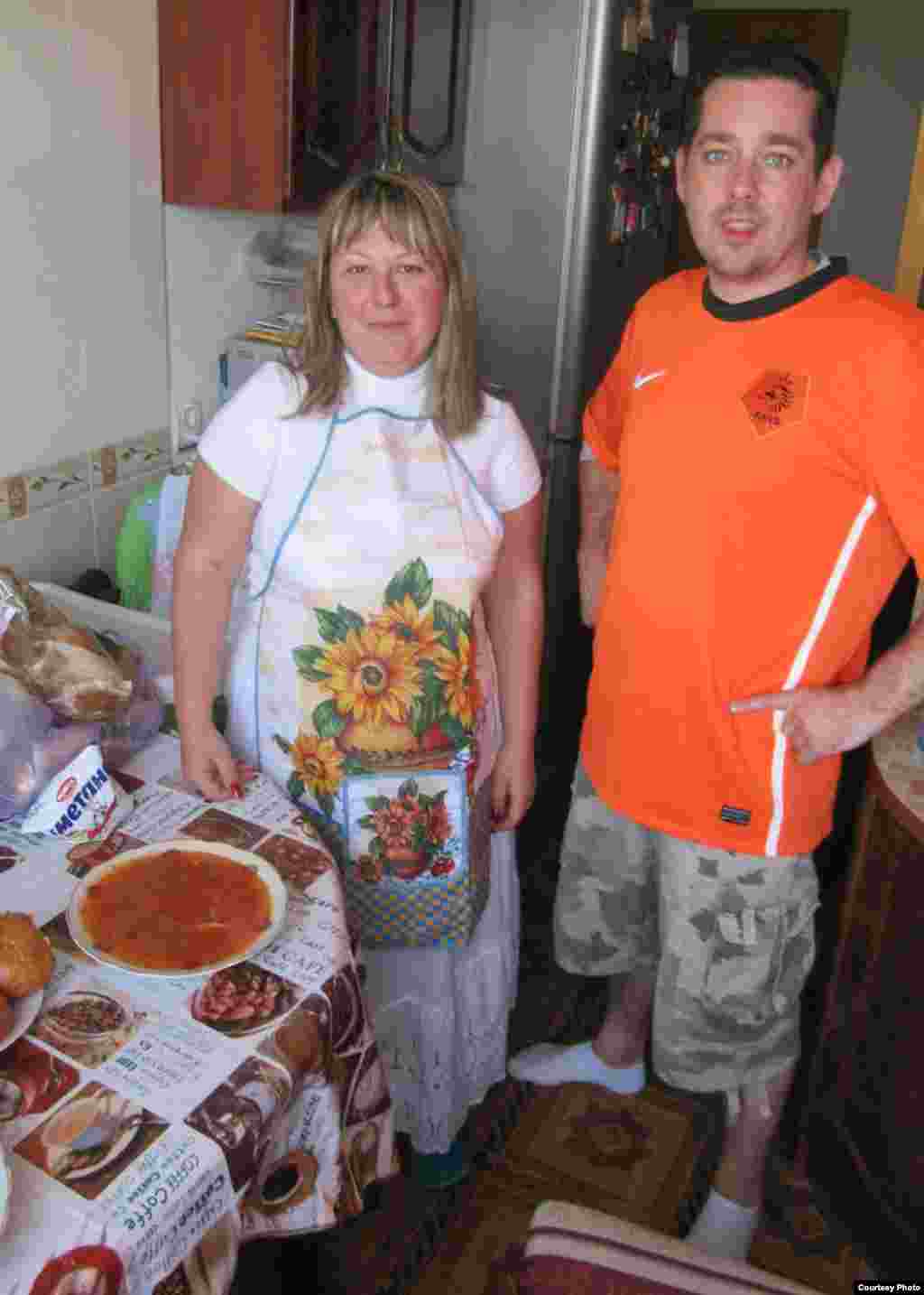 Toldina made borscht for visiting Dutchman Jeroen, who also came for the Netherlands vs. Denmark match. &quot;It was like one week of fireworks. I got such great positive emotions,&quot; Toldina said. &quot;All my guests were wonderful.&quot;