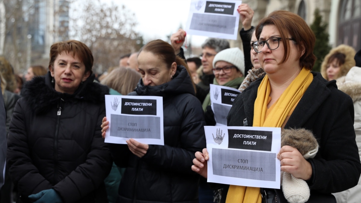 Në Shkup vazhdojnë protestat e punonjësve të administratës publike për rritje pagash