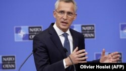 NATO Secretary-General Jens Stoltenberg speaks in Brussels on May 31: "This is not only something which is violating international norms and rules."