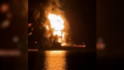 Oil Tankers Ablaze In Gulf After Iranian Drone Boat Attack