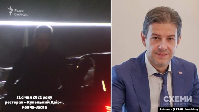 З Mercedes S-класу, який зафіксували журналісти, разом з дівчиною вийшов Сергій Алєксєєв – нардеп від «Європейської солідарності»
