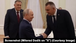 Milorad Dodik, Vladimir Putin i Savo Minić u Moskvi, 29. septembar 2026. godine