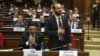 Armenia - Newly elected speaker Ararat Mirzoyan is congratulated by parliament deputies, Yerevan, January 14, 2019.