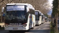 Bus Convoy Protest Demands State Support To Help Companies In Montenegro Survive Pandemic