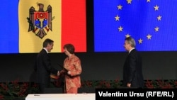 Premierul Iurie Leancă la ceremonia de la Vilnius