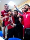 Эмоции грузинских футболистов после победы