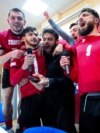 Грузинские футболисты празднуют выход на первенство Европы (иллюстративное фото)