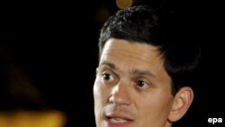 Britain's David Miliband said the six powers want to reach out to Arab states and other countries.