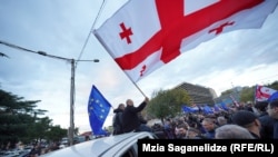 Thousands protest in Tbilisi on November 4. 