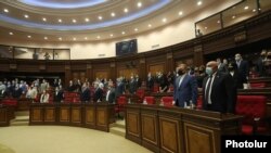 Lawmakers open the autumn session of the Armenian parliament, Yerevan, September 14, 2020.