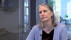 Fiona Hill, a senior fellow at the Brookings Institution a former adviser to Trump, speaks to RFE/RL in Washington, D.C.