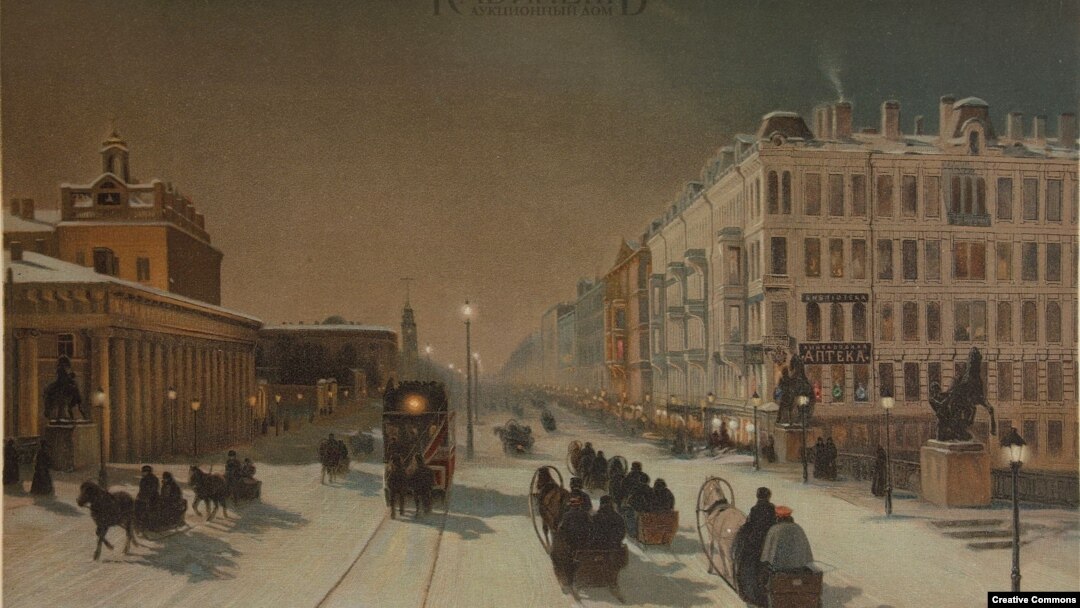 Вид Петербурга, с картины Юрия Клевера