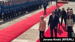 Ursula von der Lejen, predsednica Evropske komisije, prilikom poslednje posete Beogradu oktobra 2024. godine.