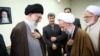 Iranian Supreme Leader Ali Khamenei and conservative cleric Taghi Mesbah Yazdi, undated.