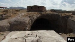 نمایی از محوطه بیرونی مهرابه مراغه