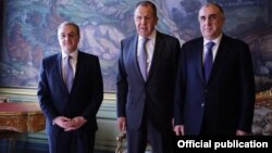 Z.Mnatsakanyan, S.Lavrov və E.Məmmədyarov