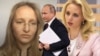 Катерина Тихонова, Владимир Путин и Мария Воронцова на экономическом форуме в Санкт-Петербурге (слева направо)