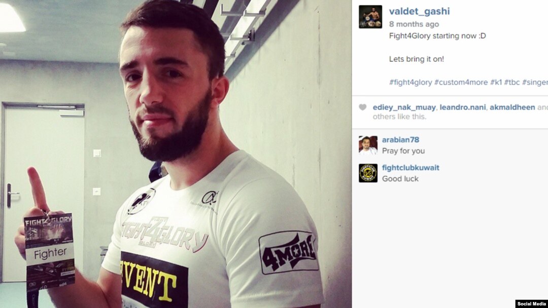A picture posted on the Instagram account of Valdet Gashi, a German mixed martial arts fighter who has joined Islamic State