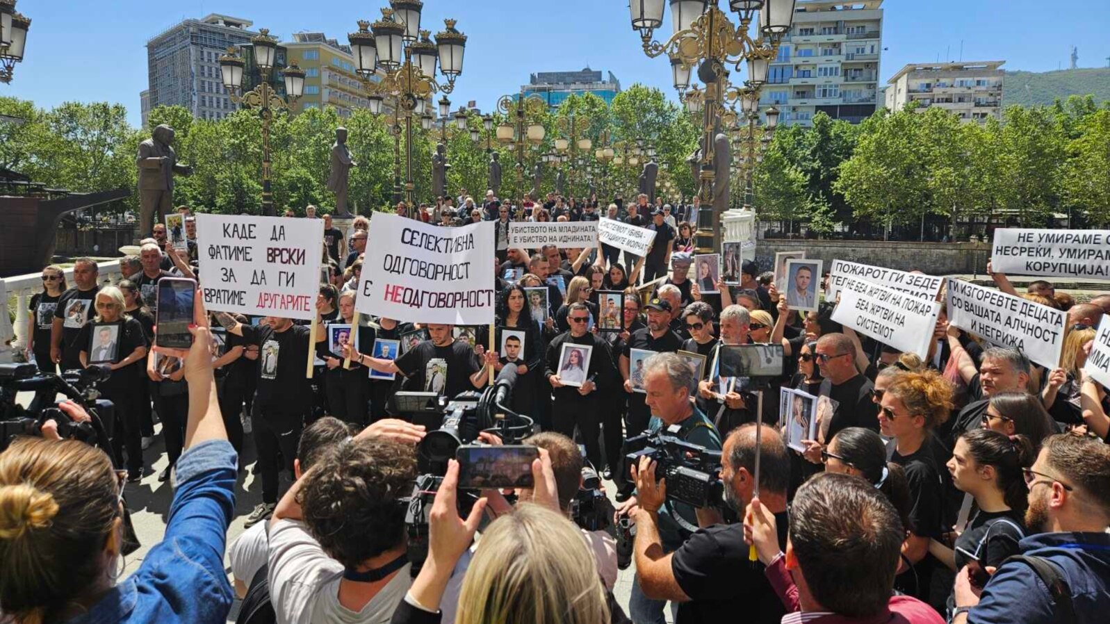 North Macedonia - "March for the Angels" - March of the parents and relatives of those killed in the fire in Kocani (Skopje, 29.4.2025)