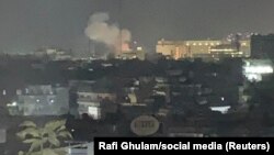 افغانستان: کابل کې د امريکا سفارت ته نژدې له شوې چاودنې لوخړې خېزي. ۲۰۱۹ز کال، ۱۱م سېپټېمبر