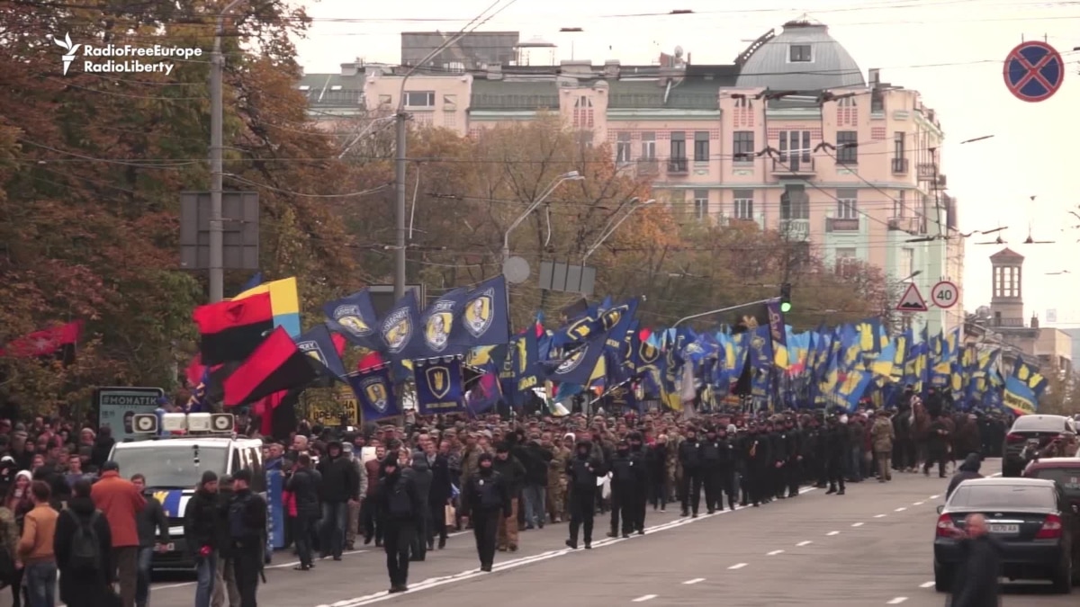 Ukrainians Mark Defenders' Day As Thousands March In Kyiv