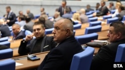 Лидерът на ГЕРБ Бойко Борисов по време на заседанието на парламента в сряда