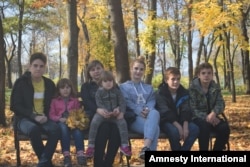 Оксана Мамченко з дітьми, місто Краматорськ, Донецька область