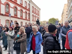 Protest protiv rušenja Starog savskog mosta u Beogradu, 20. oktobra 2024.