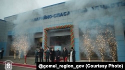 Афіцыйная цырымонія адкрыцьця новай пажарнай часткі на Мазырскім нафтаперапрацоўчым заводзе, 16 сьнежня 2025 году