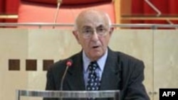 Judge Theodor Meron, the president of the International Criminal Tribunal for the former Yugoslavia