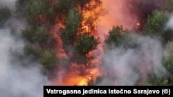 Požar na planini Trebević iznad Sarajeva