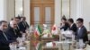 Iranian Foreign Minister Mohammad Javad Zarif meets with Japanese Foreign Minister Taro Kono and officials in Tehran, Iran June 12, 2019. Hamed Malekpour /Tasnim News Agency/via REUTERS 