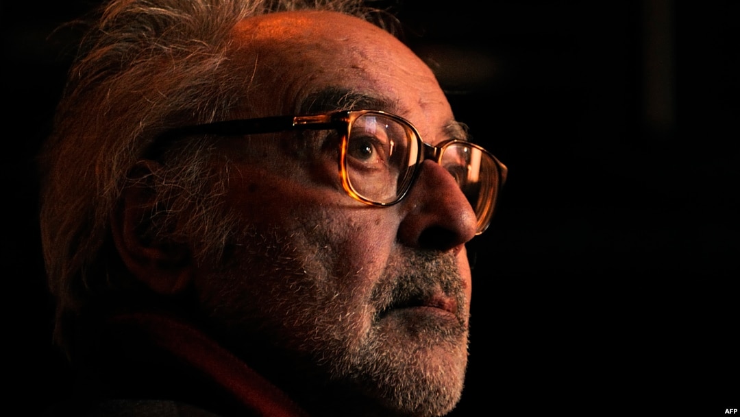 Režiser švajcarsko- francuskog novog talasa Jean-Luc Godard tokom ceremonije dodjele nagrada Swiss Federal Design Awards 2010., 30. novembra 2010. u Cirihu.