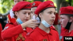 Дети из российской организации «Юнармии» в Севастополе, 2020 год