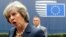 Șefa guvernului de la Londra la sediul Consiliului European, Bruxelles, 20 octormbrie 2016