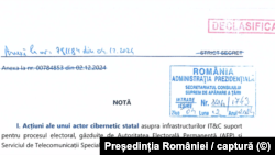 Romania, declassified doc elections, romanian intelligence service