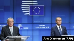 Presidenti i Komisionit Evropian, Jean-Claude Juncker, dhe presidenti i Këshillit Evropian, Donald Tusk.