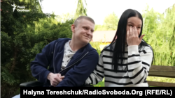 Viktoria and Nazar Kaihorodov at the Modrychi rehabilitation center in Lviv region
