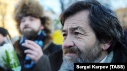 Sergei Mokhnatkin attends a rally in Moscow in December 2012.