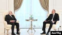 Azerbaijan -- President Ilham Aliyev meets with Iranian Foreign Minister Mohammad Javad Zarif, Baku, May 25, 2021