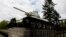 A World-War-II-era Russian tank on display at the Soviet war memorial near Berlin's Brandenburg Gate. 
