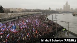 Траурное шествие памяти Бориса Немцова (Москва, 1 марта 2015 года)