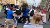 Belarusdaky protestler dowam etdirilýär, polisiýa demonstrantlary saklaýar