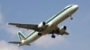 An Alitalia airplane pictured during takeoff.