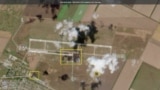 Cпутниковый снимок аэродрома Приморско-Ахтарск в Краснодарском крае России. 