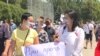 Kyrgyz protest video grab